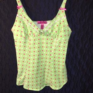 Betsey Johnson polka dot cami-Medium